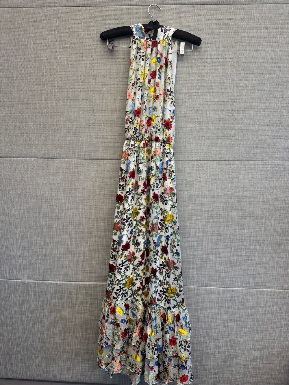 alice + olivia Cream Floral Tie-Detail Dress